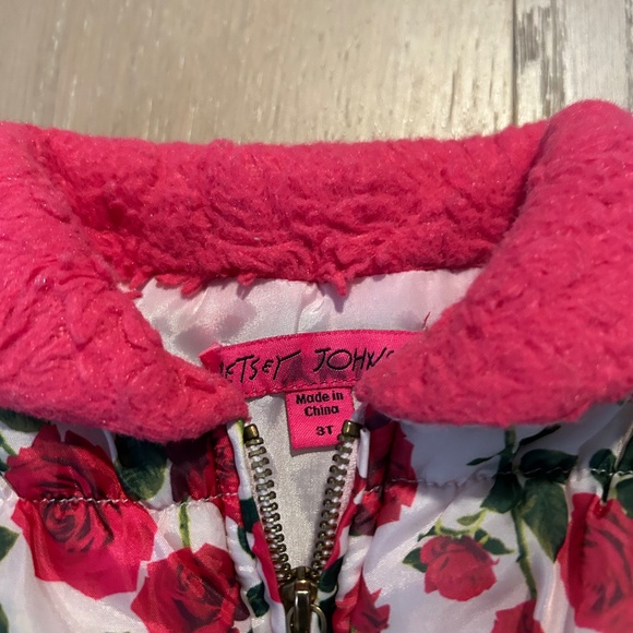 Betsey Johnson Pink Rose Sleeveless Vest for Girls Size 3T Floral ~ Cozy! - Picture 3 of 4